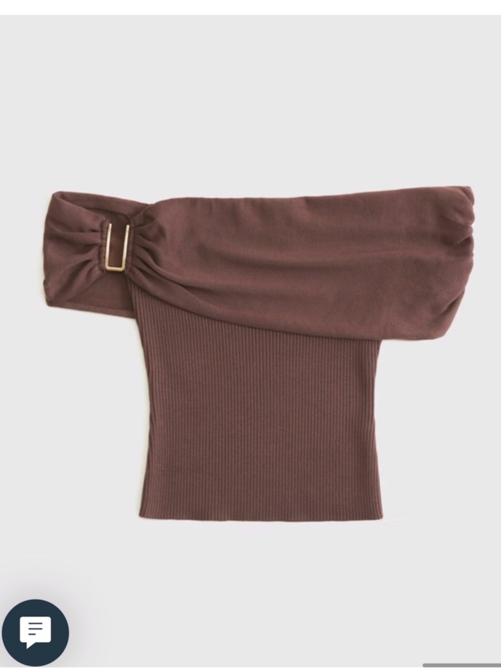 Hardware Off-The-Shoulder Sweater Top